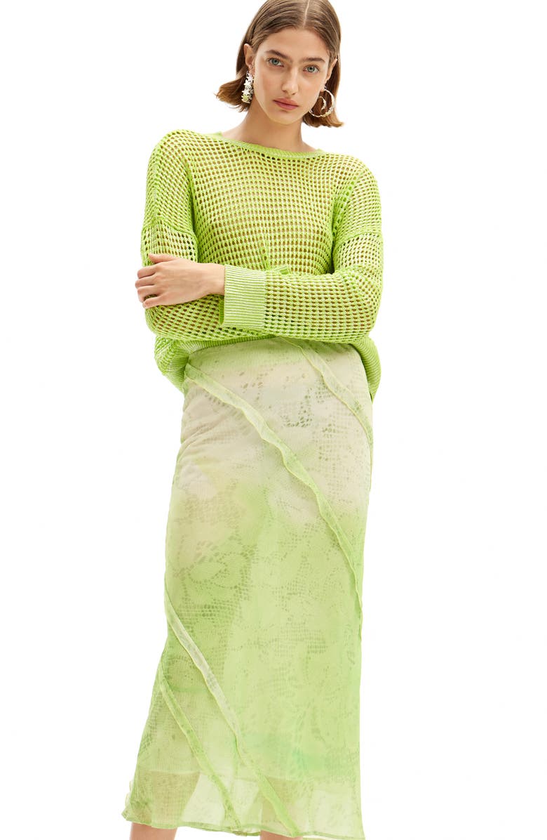 Desigual Cortes Maxi Skirt, Alternate, color,