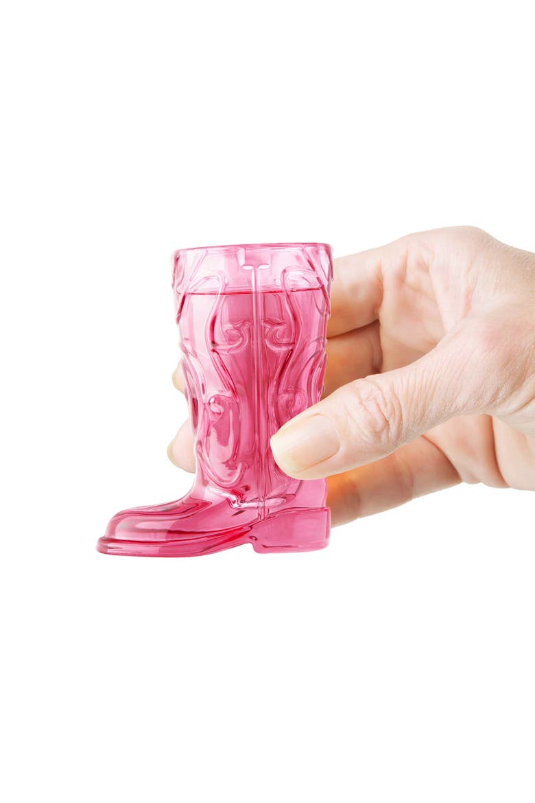 Wild West Cowboy Boot Shotglass Set, Alternate, color, Pink