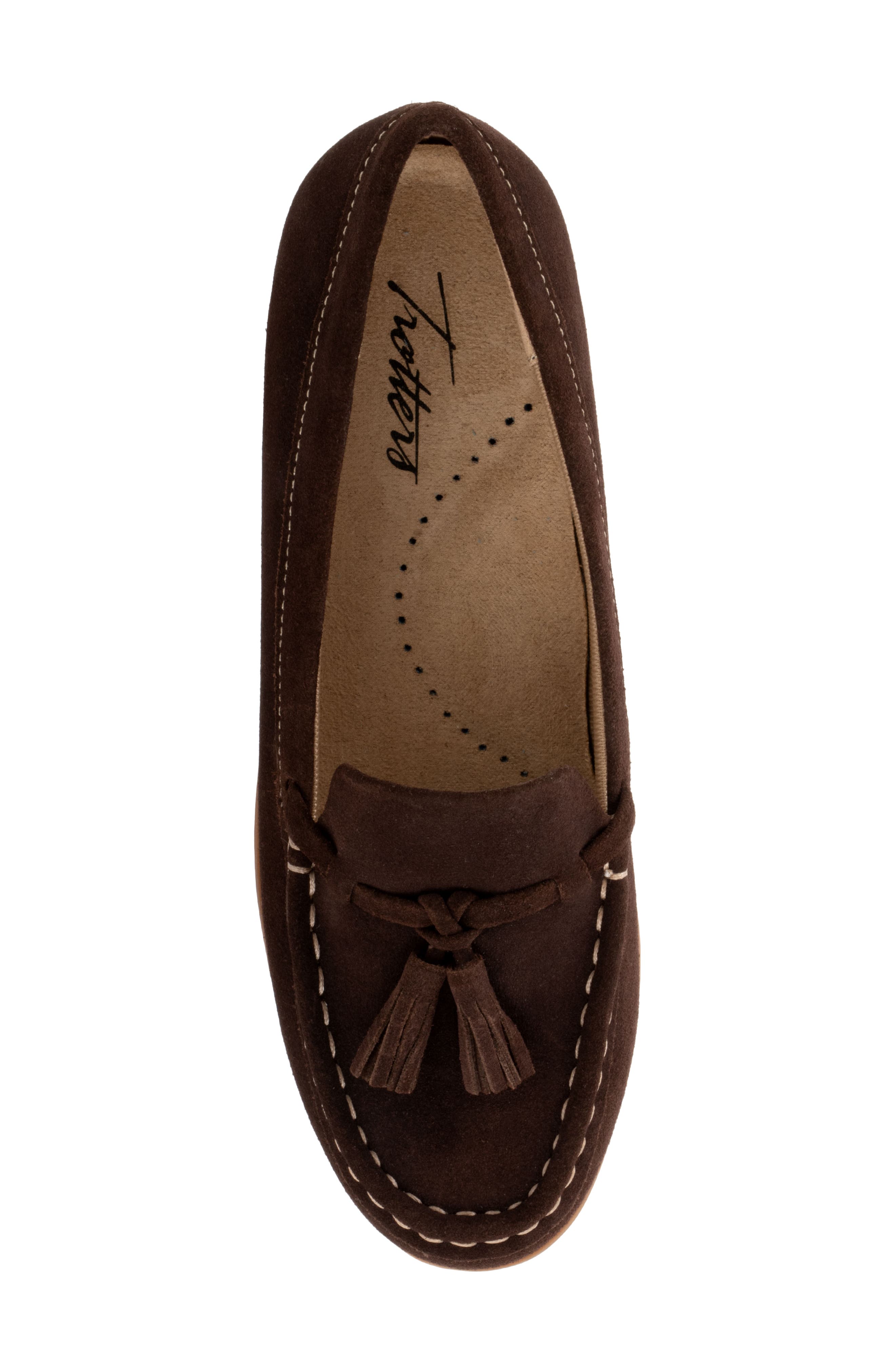 Dawson Tassel Loafer, Alternate, color, DARK BROWN SUEDE