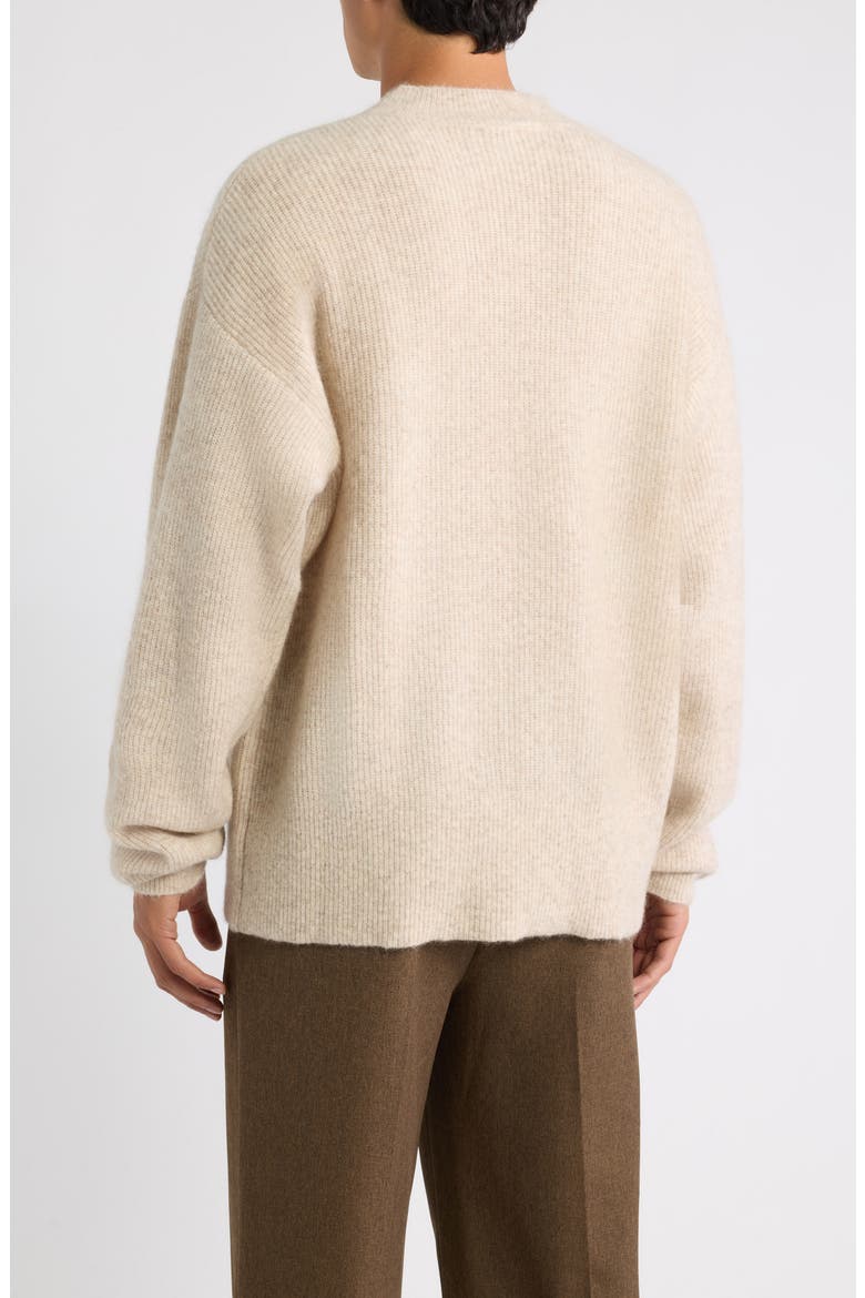 Crewneck Shaker Sweater, Alternate, color, BIRCH