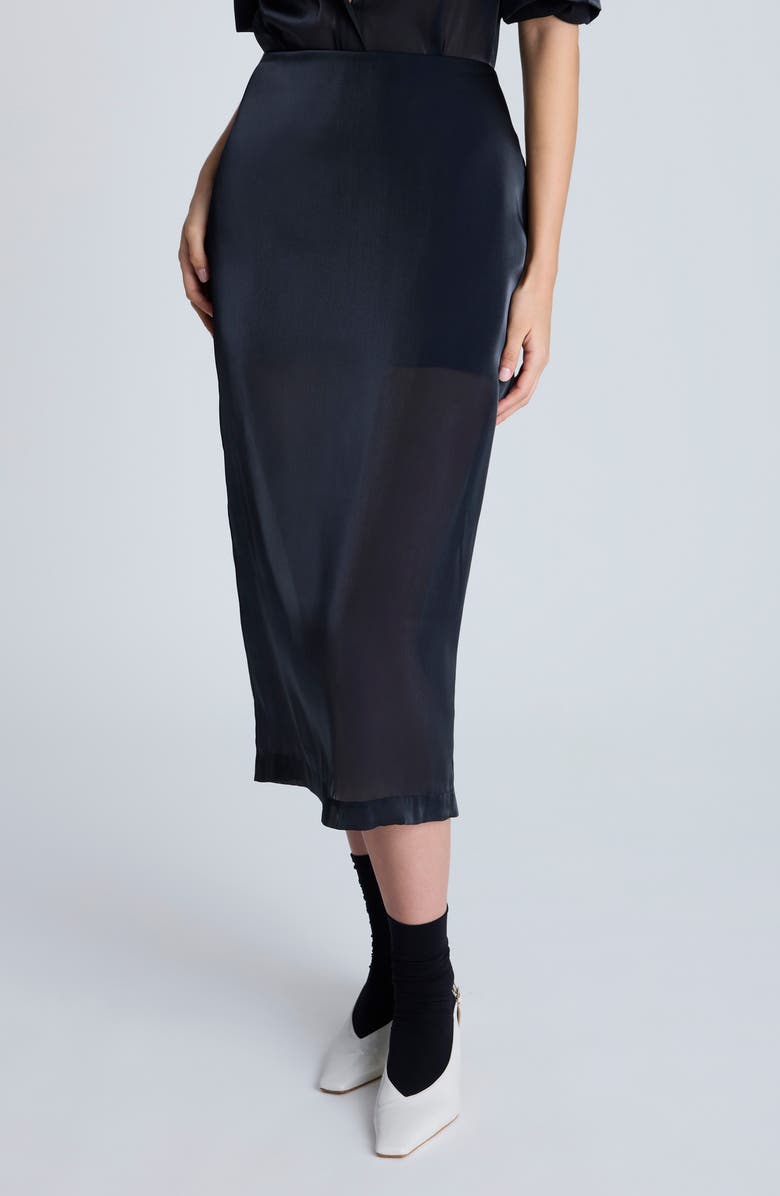 Kenneth Cole Sheer Pencil Skirt, Main, color, 