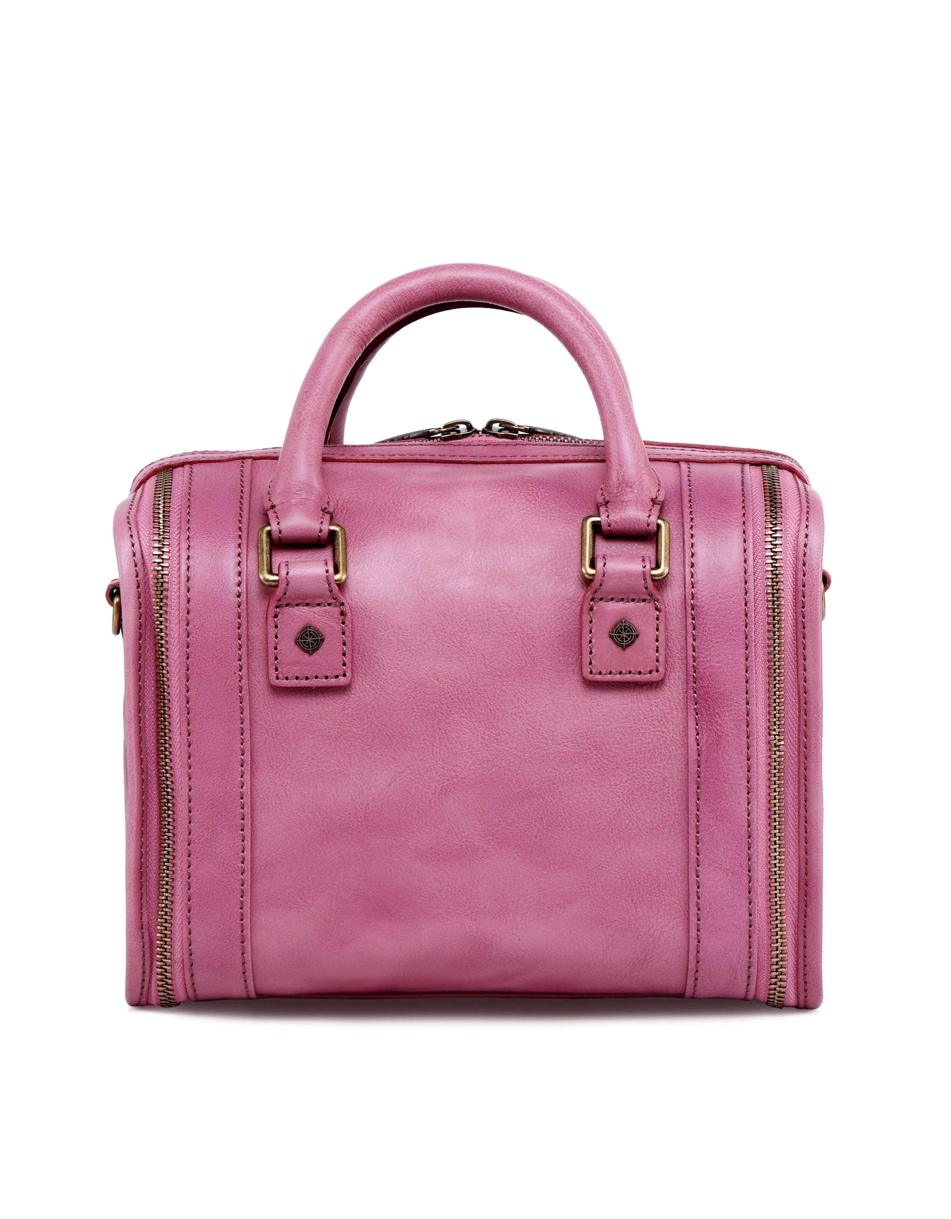 Mini Trunk Genuine Leather Structured Crossbody, Alternate, color, Orchid
