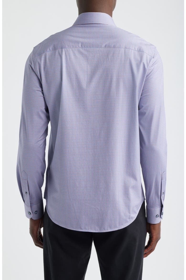 Jimmy OoohCotton® Geo Print Button-Up Shirt, Alternate, color, LILAC