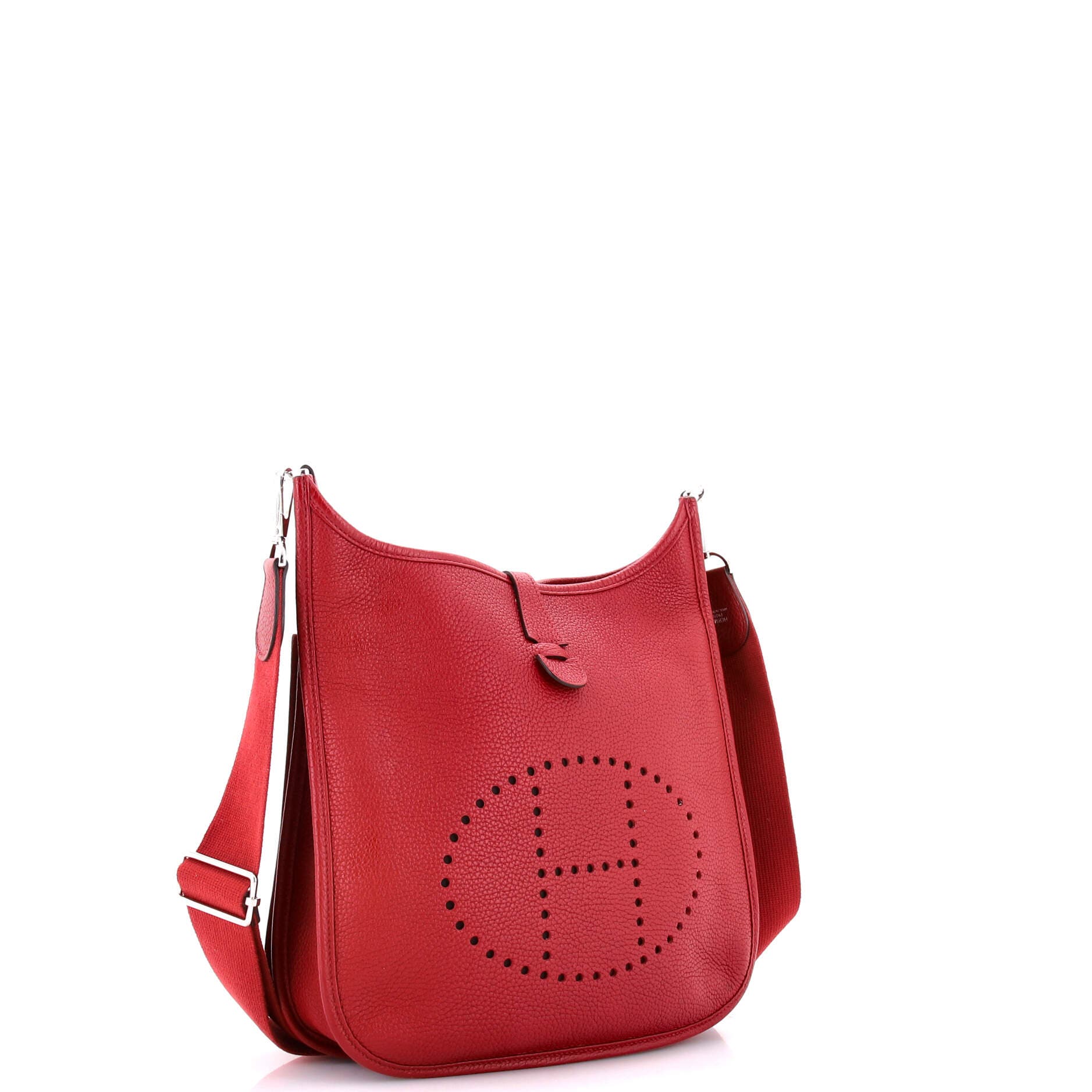 Pre-Owned Hermes Evelyne Bag Gen III Clemence PM, Alternate, color, Rouge Grenat