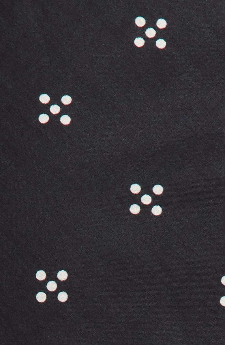 Robin Piccone Juno Print Cotton Cover-Up Pareo, Alternate, color, Black