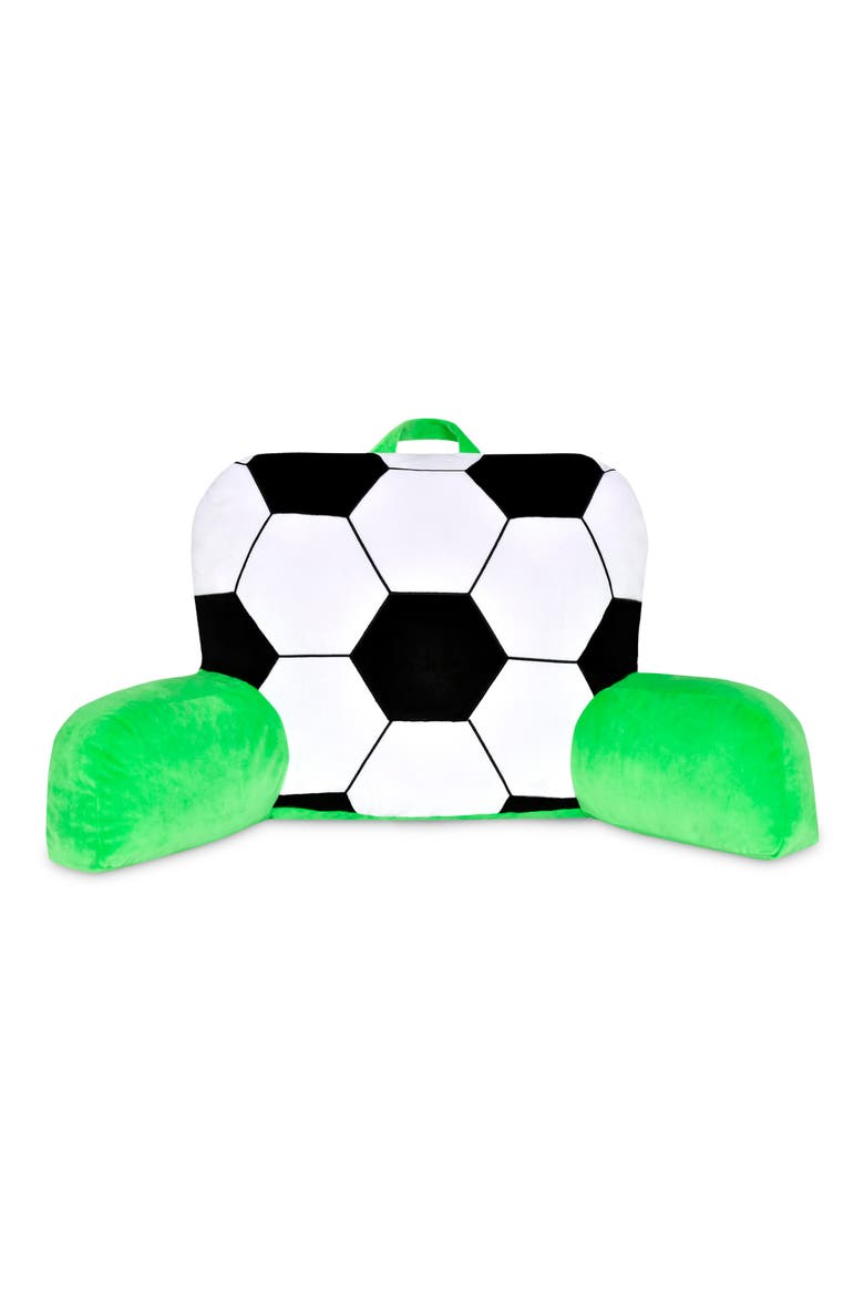 Soccer Lounge Pillow, Main, color, GREEN