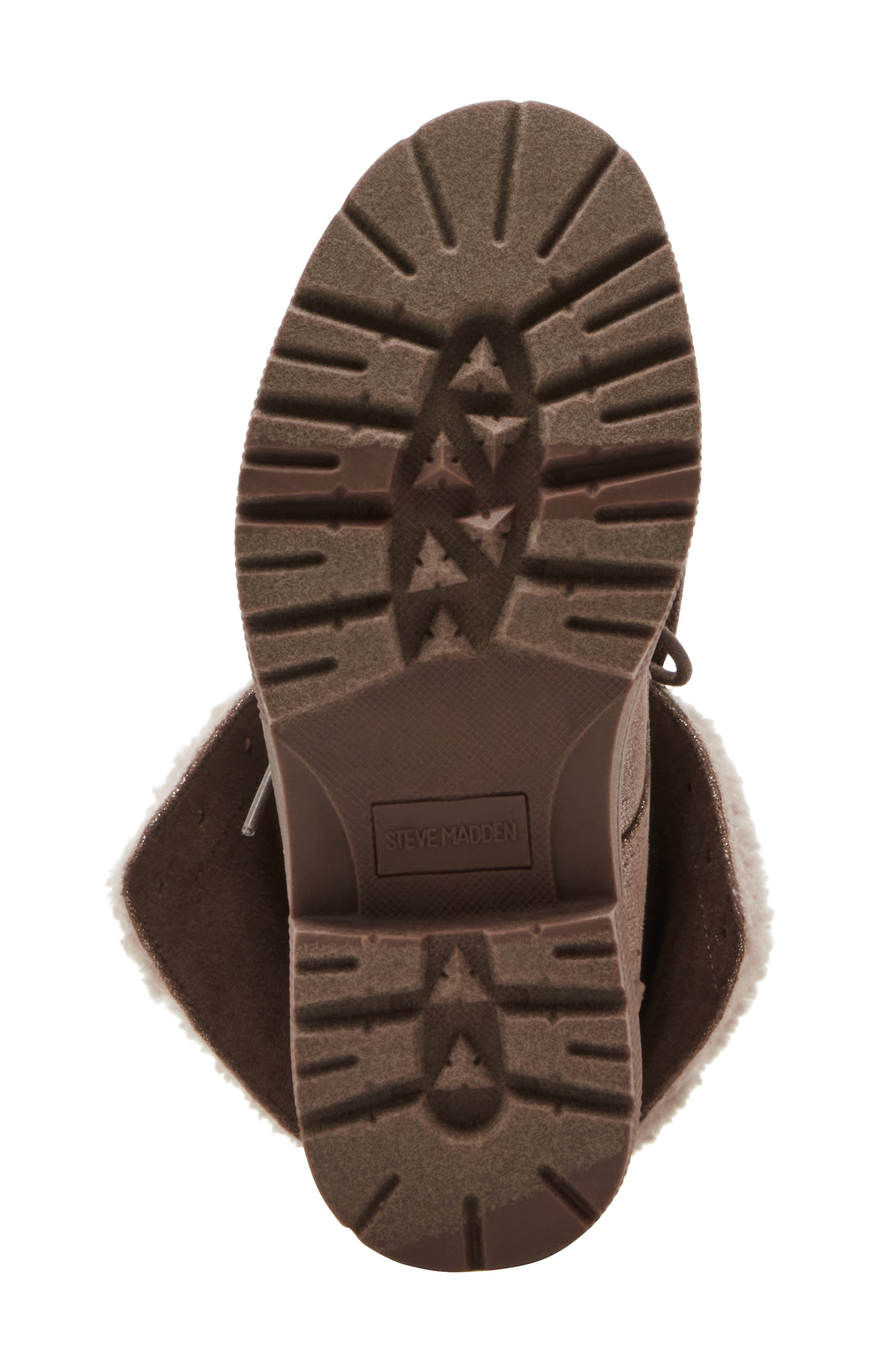 Steve Madden JGunner Fleece Collar Lace-Up Bootie, Alternate, color, 
