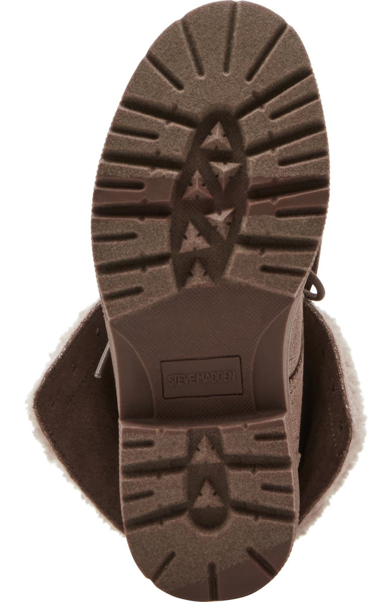 Steve Madden JGunner Fleece Collar Lace-Up Bootie, Alternate, color,