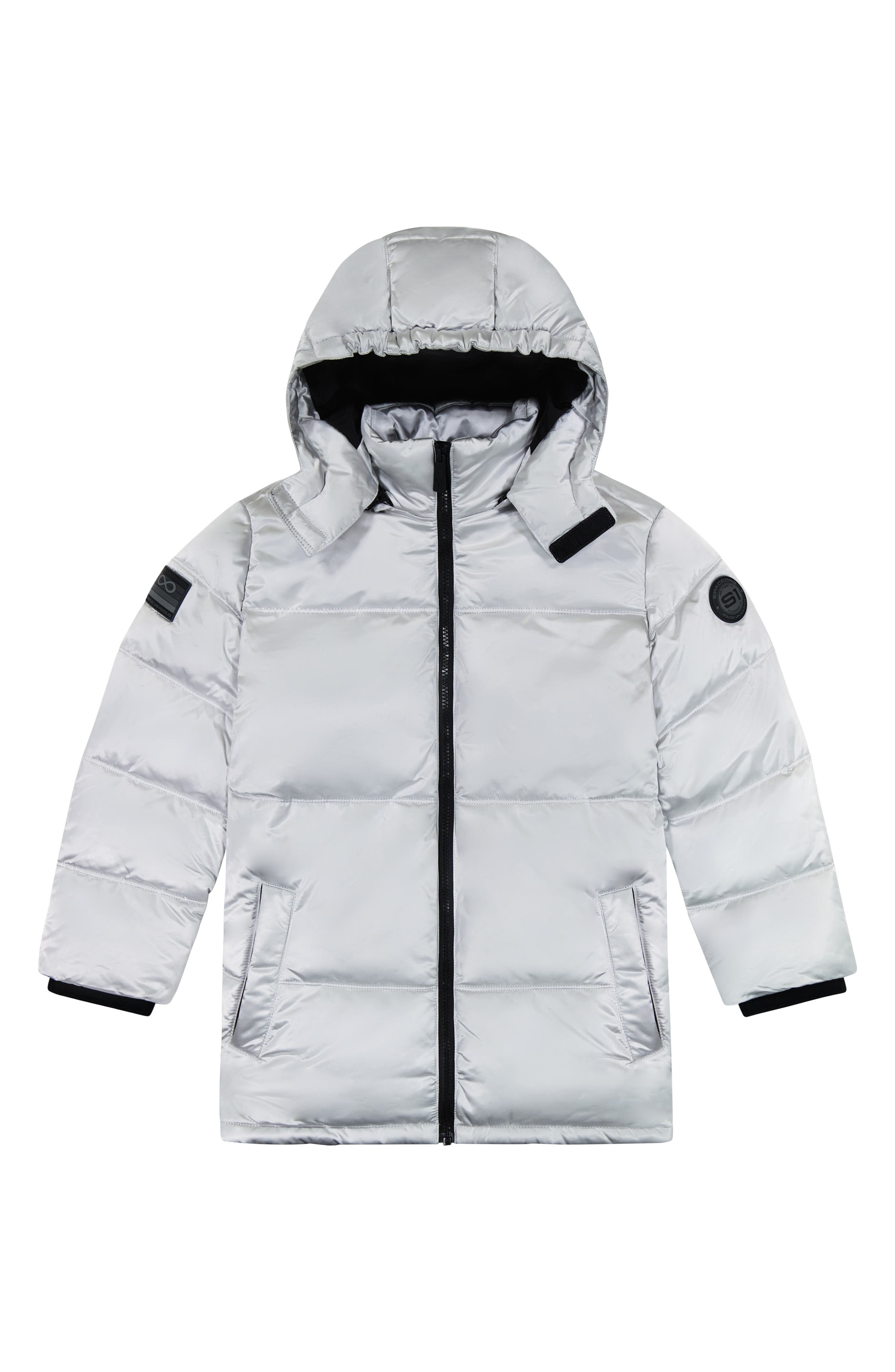 Andy & Evan Kids' Galactic Reversible Hodded Puffer Jacket