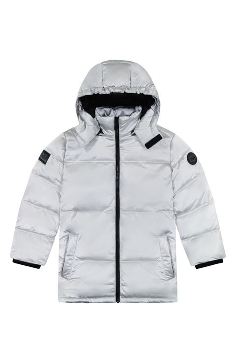 x SPACEONE Kids' Galactic Reversible Hooded Puffer Jacket (Toddler & Little Kid)