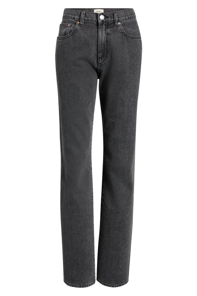 Cate High Waist Slim Straight Leg Jeans, Alternate, color, NIGHTSHADE