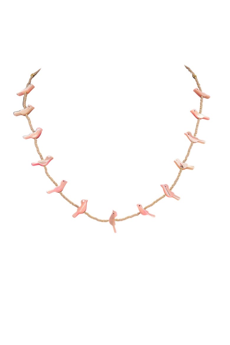 Fetish Bird Necklace, Alternate, color, pink
