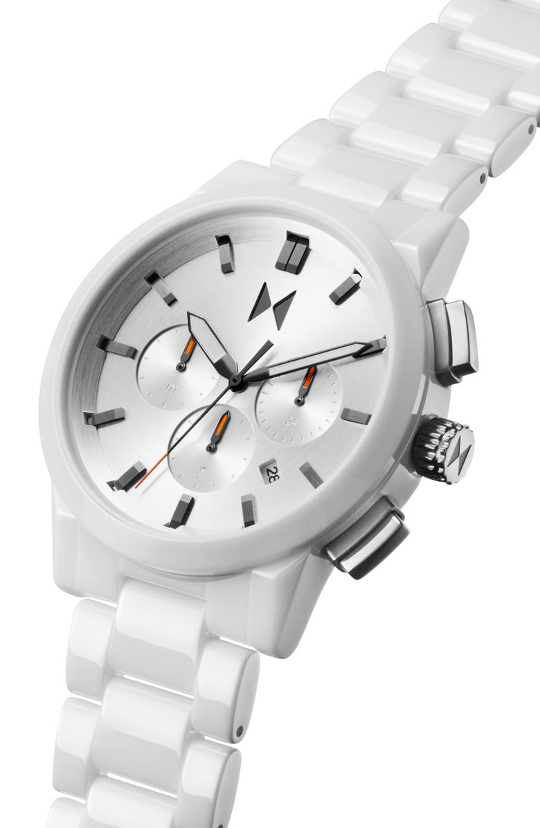 MVMT Chrono II Chronograph Ceramic Bracelet Watch, 44mm, Alternate, color, 