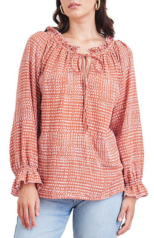 Paneros Clothing Esme Long Sleeve Top In Red
