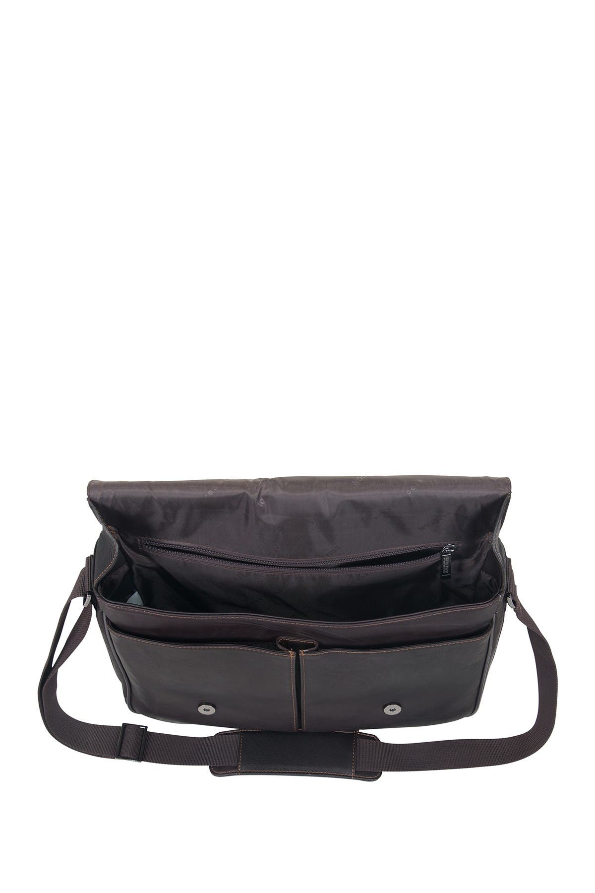 Kenneth Cole Reaction Colombian Leather Crossbody Laptop Case & Tablet Messenger Bag, Alternate, color, Brown