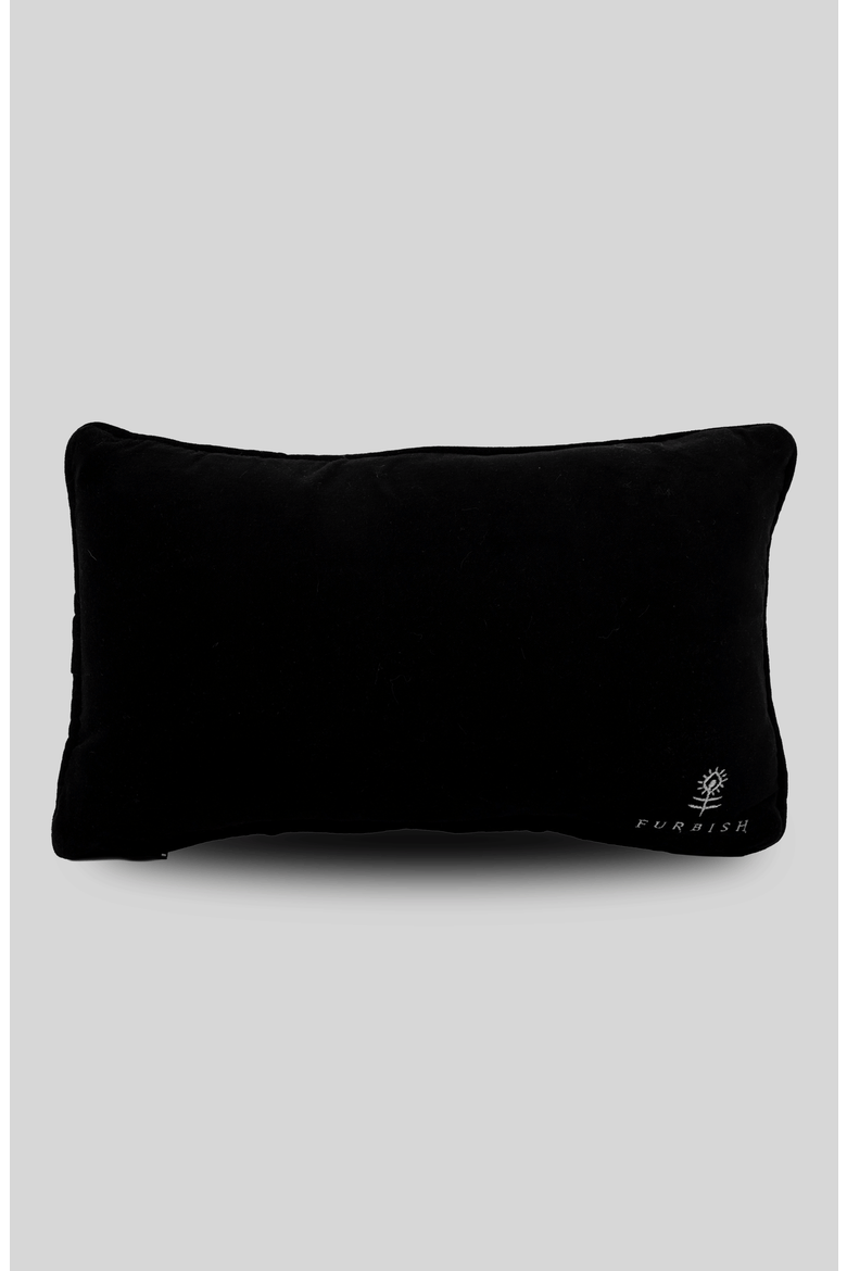 Witch Don't Kill My Vibe Needlepoint Pillow, Alternate, color, Black