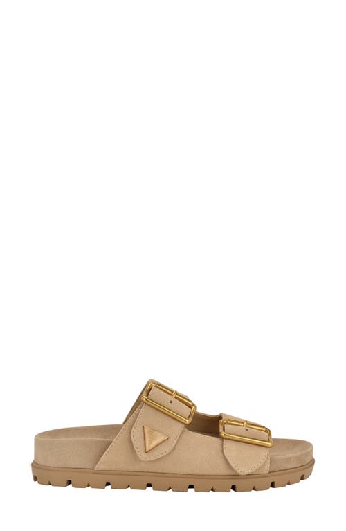 Shop Guess Fasten Sandal In Light Natural