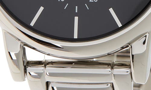 Emporio Armani Chronograph Black Dial Watch, 43mm In Silver