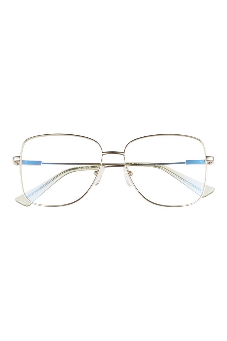 LOL Eaters 57mm Blue Light Blocking Reading Glasses, Main, color, SILVER