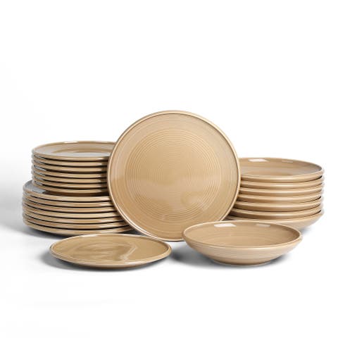 Harmony Stoneware 24-Piece Dinnerware Set