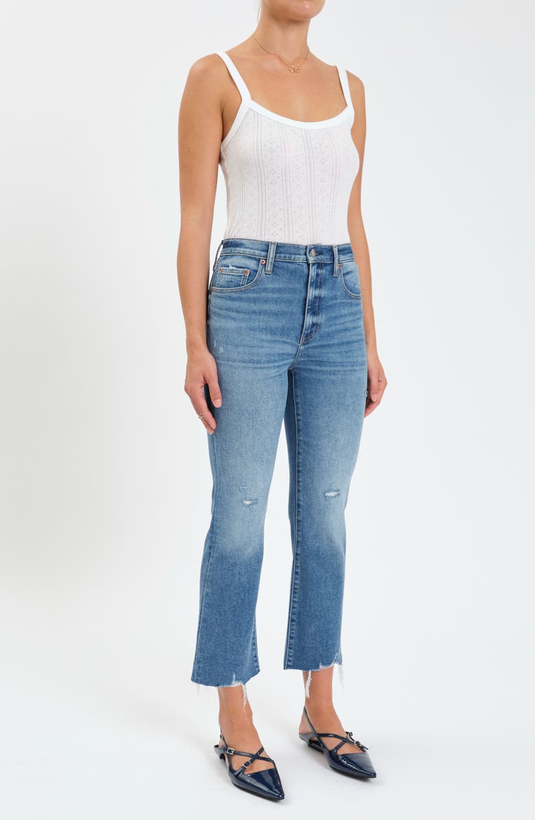 DAZE Shy Girl High Waist Crop Flare Jeans, Alternate, color, Wide Awake Vintage