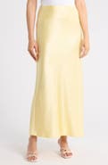 Renee C Satin A-Line Skirt