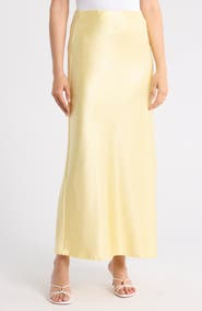 Renee C Satin A-Line Skirt
