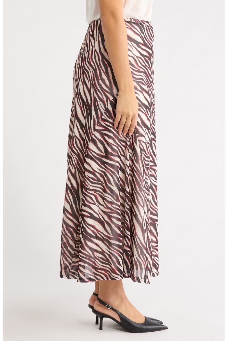 Belle Seam Maxi Skirt, Alternate, color, PARCHMENT/ CHERRY