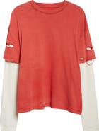 STOCKHOLM SURFBOARD CLUB Distressed Box Layered Organic Cotton Logo T-Shirt