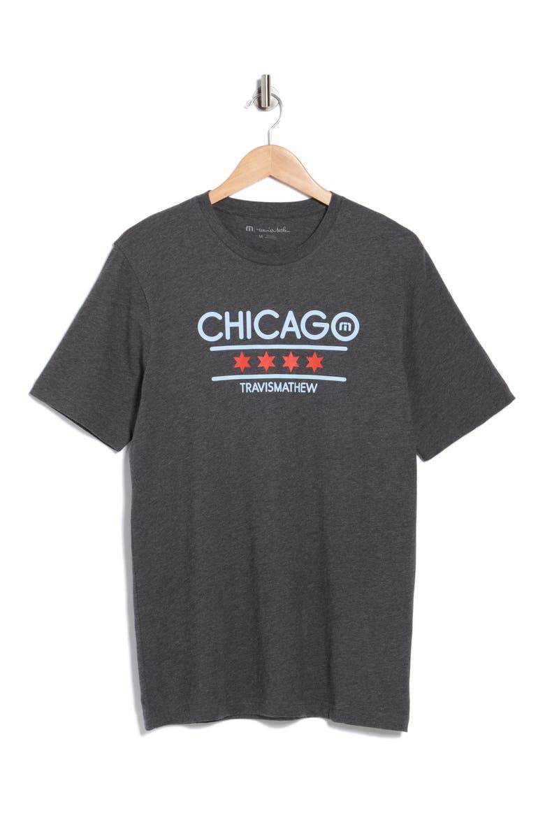 Modernist Chicago Logo Graphic T-Shirt, Alternate, color, HEATHER GREY PINSTRIPE