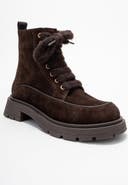 Forever & Always Shoes Mina Leather Combat Boot