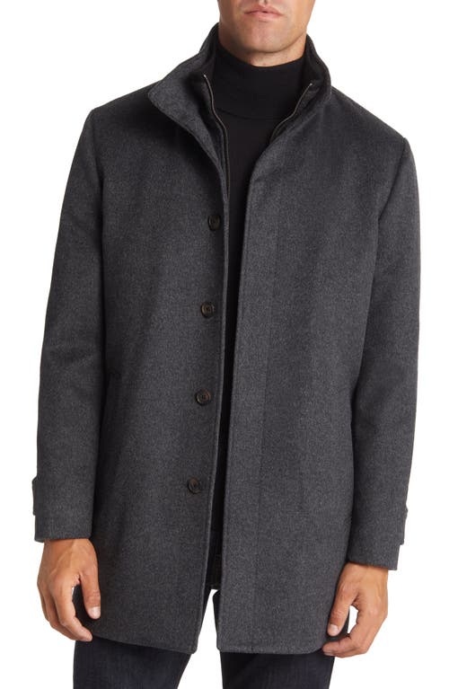 Nordstrom Hudson Bib Insert Wool Car Coat in Grey
