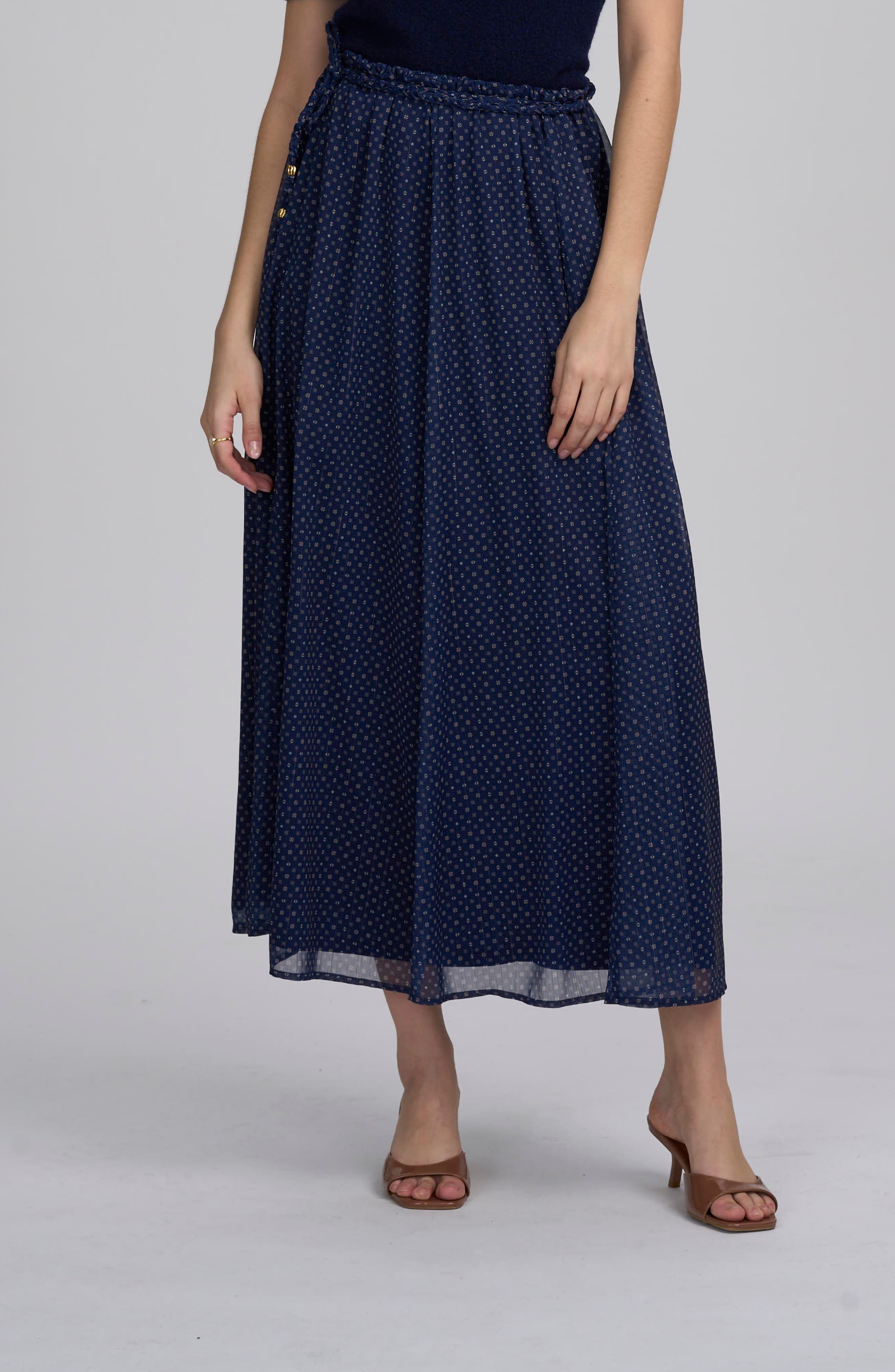 Printed Chiffon Skirt - image 3