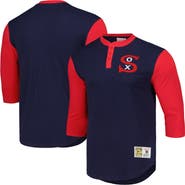 Mitchell & Ness Men's Mitchell & Ness Navy Chicago White Sox Cooperstown Collection Legendary Slub Henley 3/4-Sleeve T-Shirt