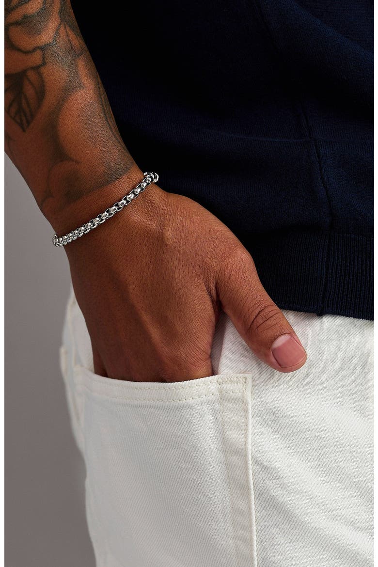 Silver Box Chain Bracelet, Alternate, color, Silver