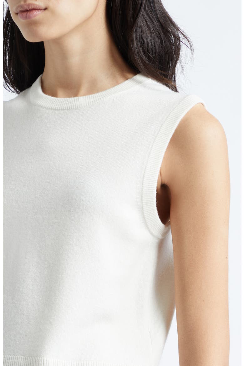Wool Blend Crewneck Shell, Alternate, color, OFF WHITE