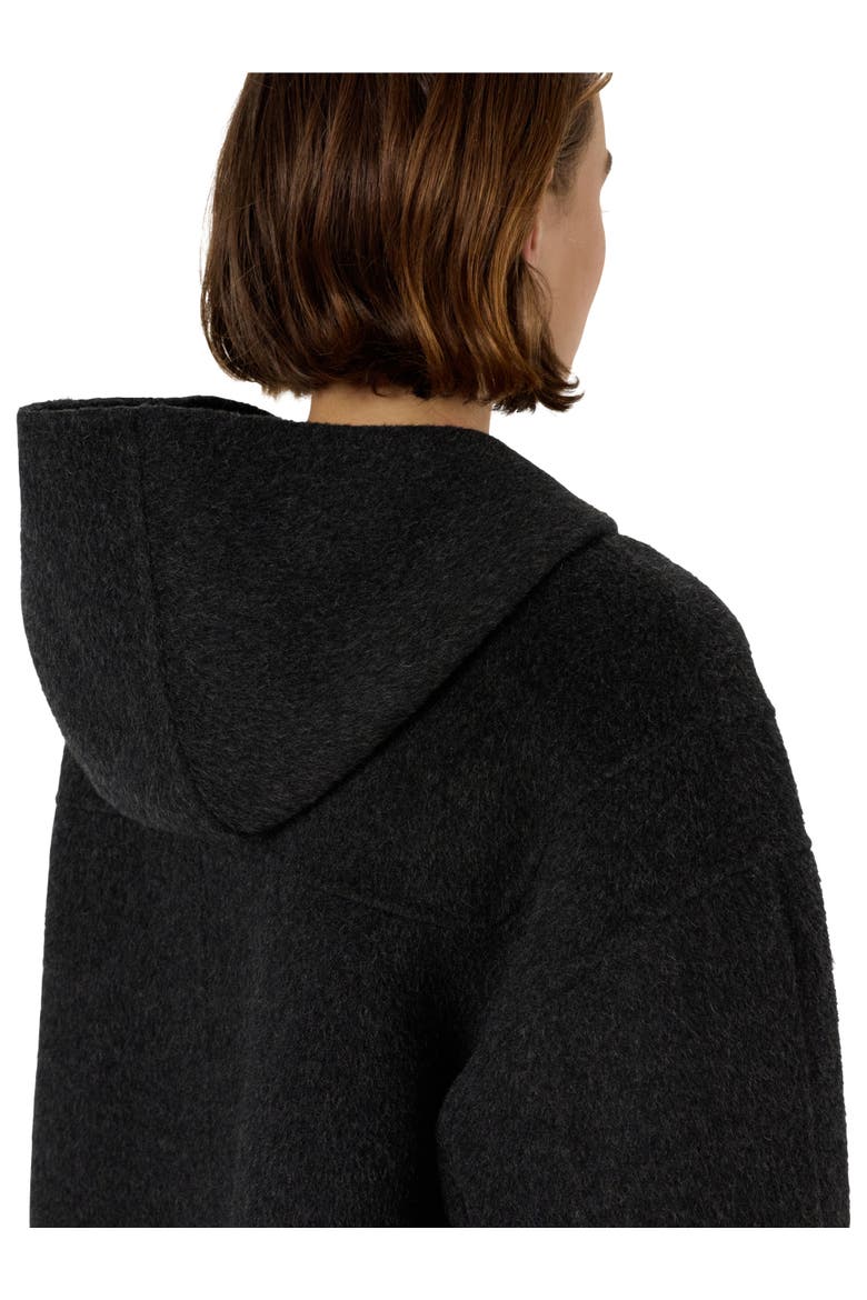 Malina Hooded Wool Coat, Alternate, color, Charcoal