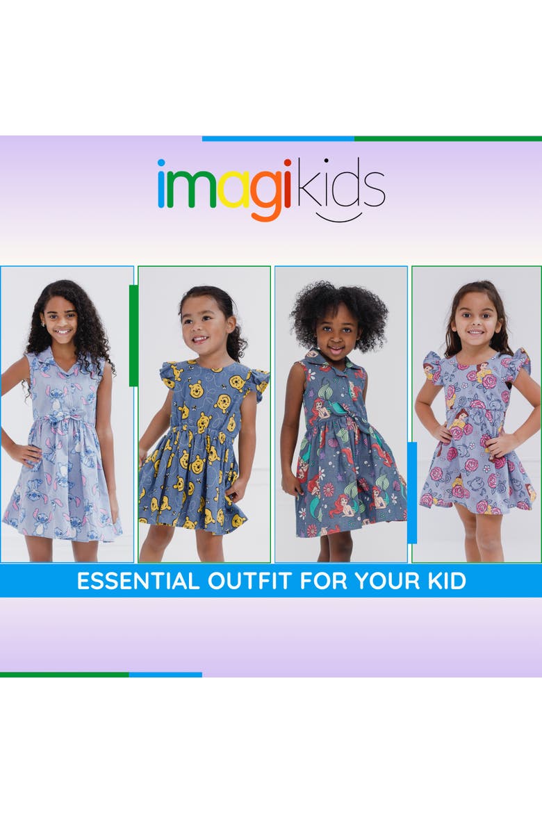 Winnie the Pooh Chambray Dress, Alternate, color, Pooh Medium Blue