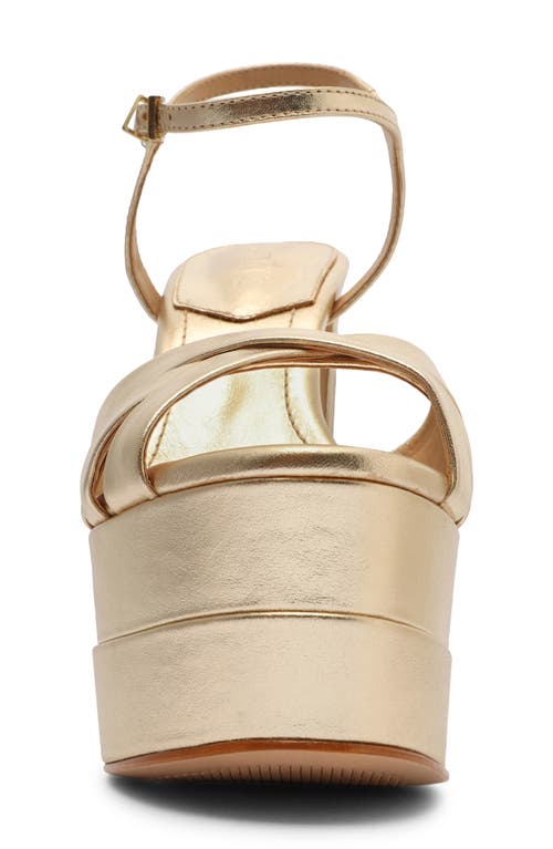 Shop Schutz Keefa Platform Sandal In Gold/platina