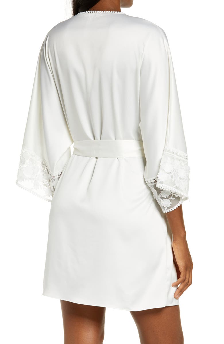 Flora Nikrooz Kylie Charm Satin Wrap, Alternate, color, Ivory