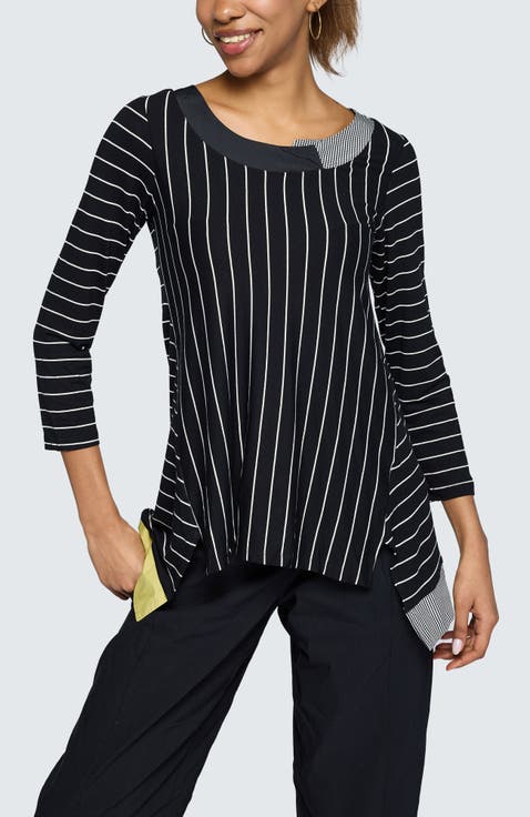 Nova Striped Viscose Jersey Blouse