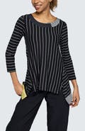 LUUKAA Nova Striped Viscose Jersey Blouse