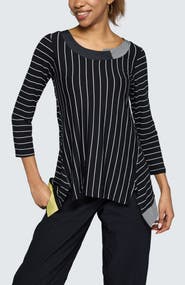 LUUKAA Nova Striped Viscose Jersey Blouse