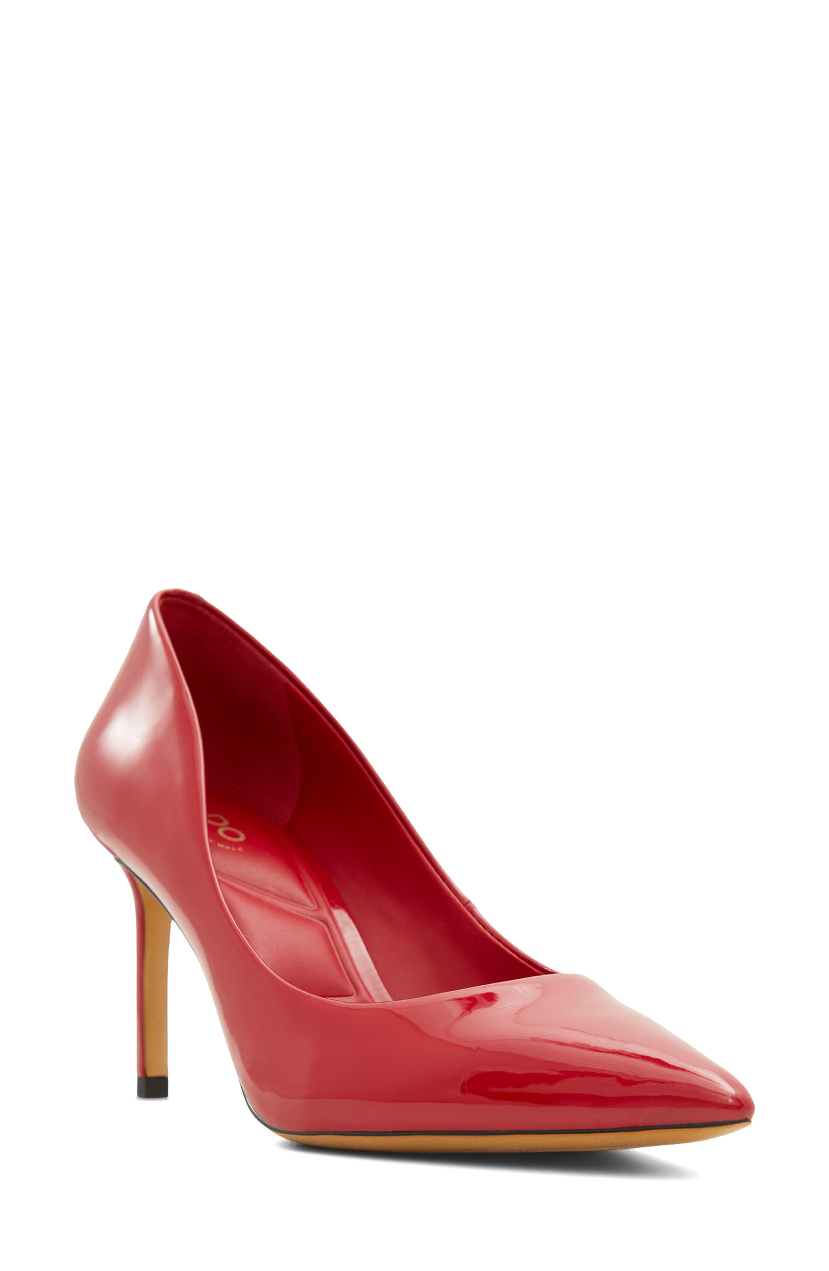 Stessy Pointed Toe Pump, Main, color, RED