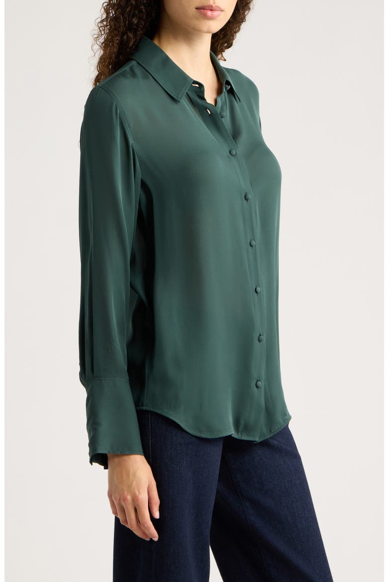 The Standard Silk Shirt, Alternate, color, FOREST NIGHT