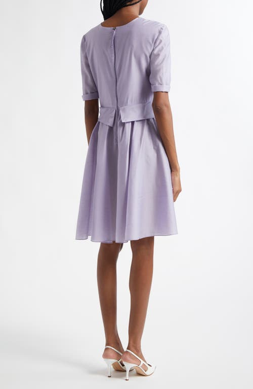 Emporio Armani Muslin Faux Wrap Dress In Lilac