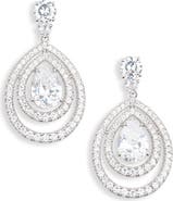 Nadri Pavé Halo Drop Earrings