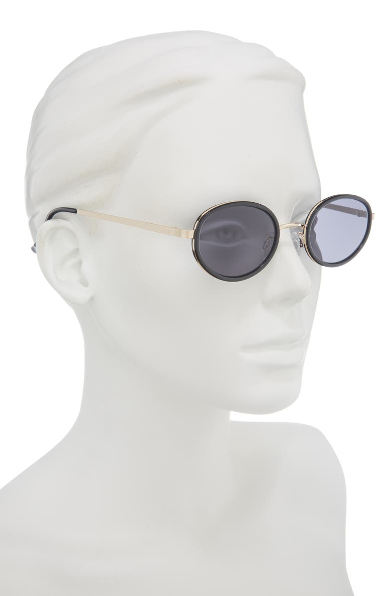 BP. Oval Sunglasses, Alternate, color, Gold- Smoke
