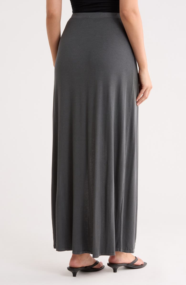 GO COUTURE Gathered Maxi Skirt, Alternate, color, Black