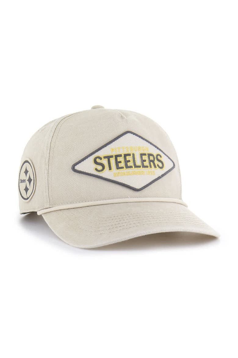 Men's '47 Khaki Pittsburgh Steelers Cairn Hitch Adjustable Hat, Main, color, Khaki
